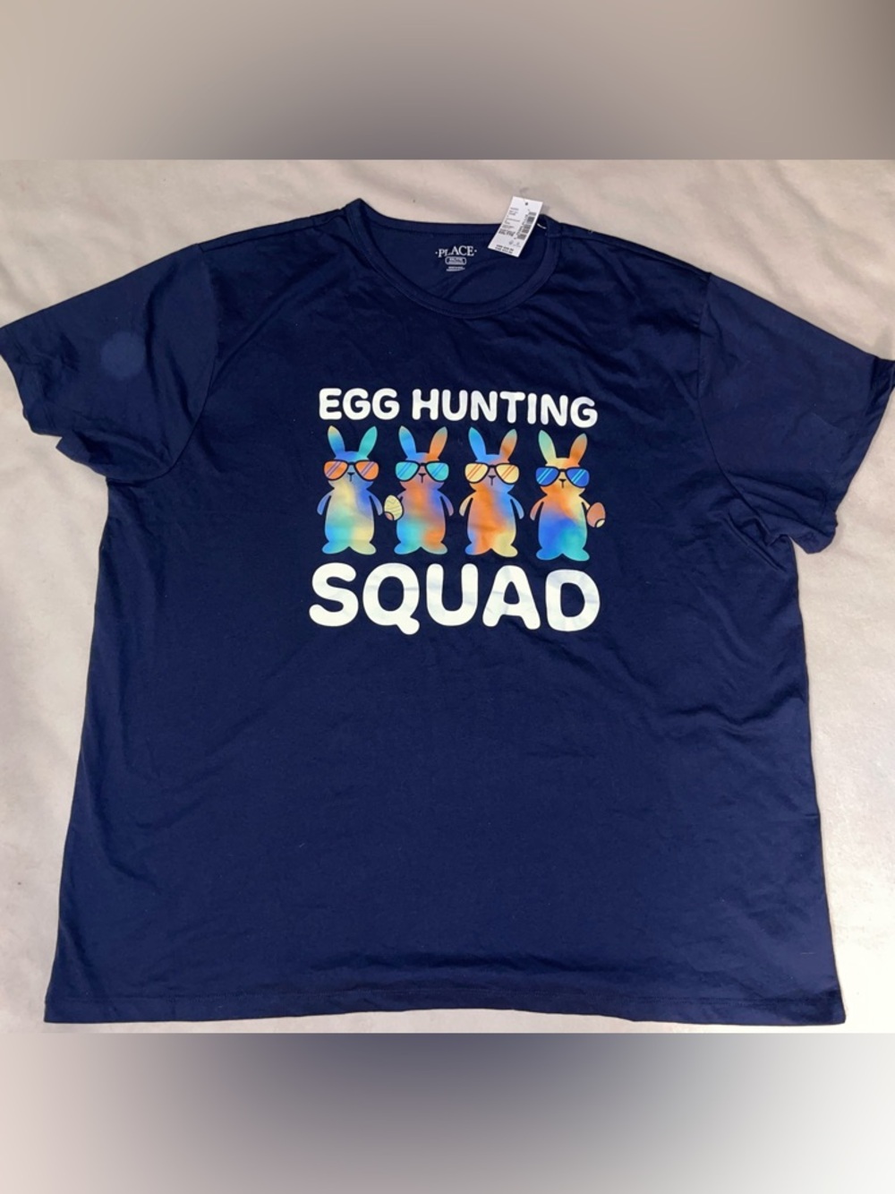 The Children's Place Navy 'Egg Hunting Squad' Bunny Graphic‎ Tee